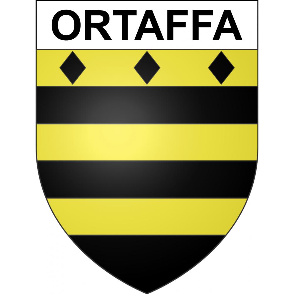 Pegatinas escudo de armas de Ortaffa adhesivo de la etiqueta engomada