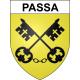Pegatinas escudo de armas de Passa adhesivo de la etiqueta engomada