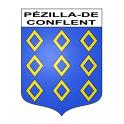 Pézilla-de-Conflent 66 ville sticker blason écusson autocollant adhésif