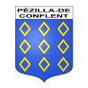 Pézilla-de-Conflent Sticker wappen, gelsenkirchen, augsburg, klebender aufkleber