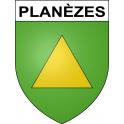 Planèzes 66 ville sticker blason écusson autocollant adhésif