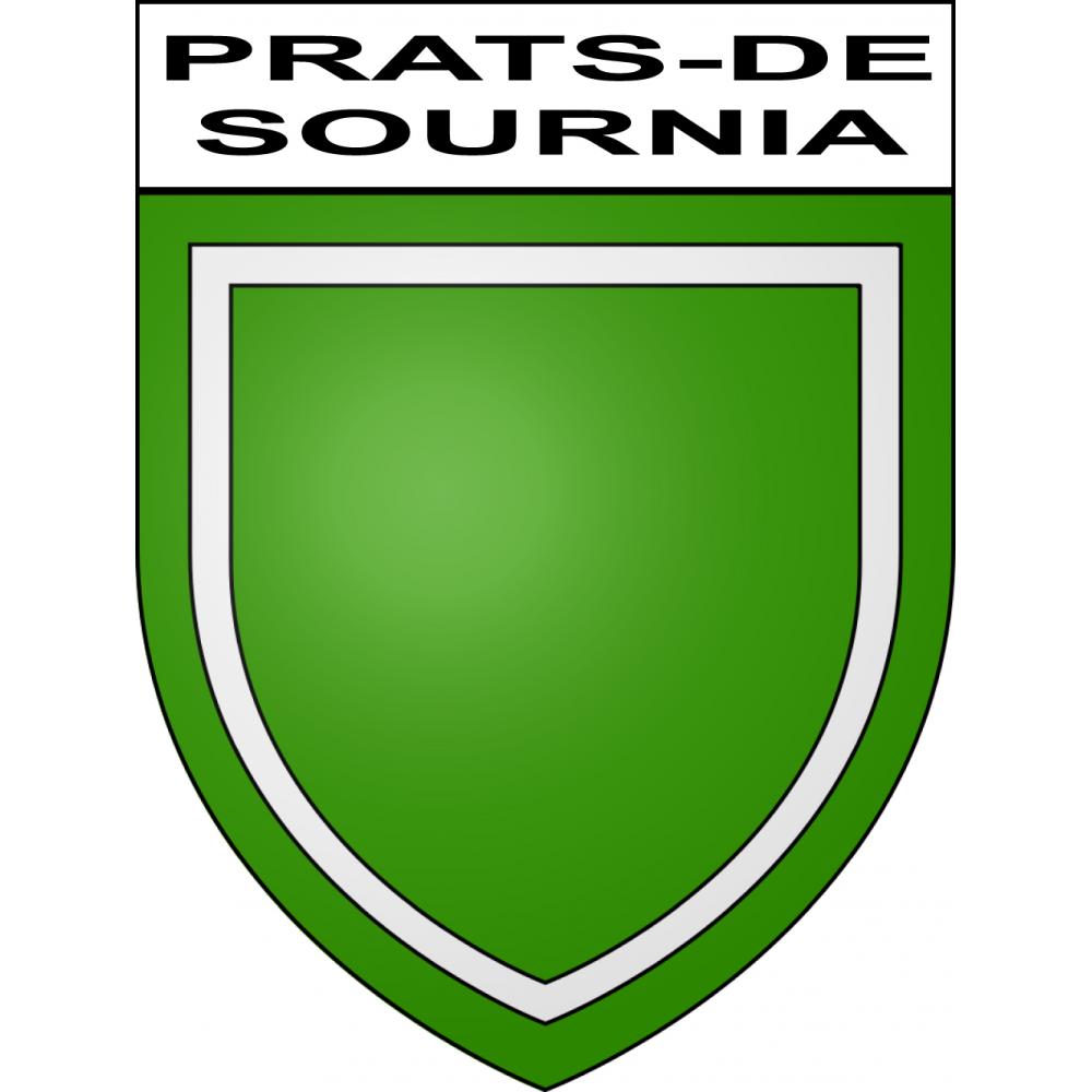 Pegatinas escudo de armas de Prats-de-Sournia adhesivo de la etiqueta engomada