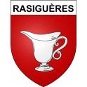 Rasiguères 66 ville sticker blason écusson autocollant adhésif