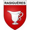 Pegatinas escudo de armas de Rasiguères adhesivo de la etiqueta engomada