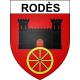 Rodès 66 ville sticker blason écusson autocollant adhésif