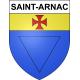 Pegatinas escudo de armas de Saint-Arnac adhesivo de la etiqueta engomada