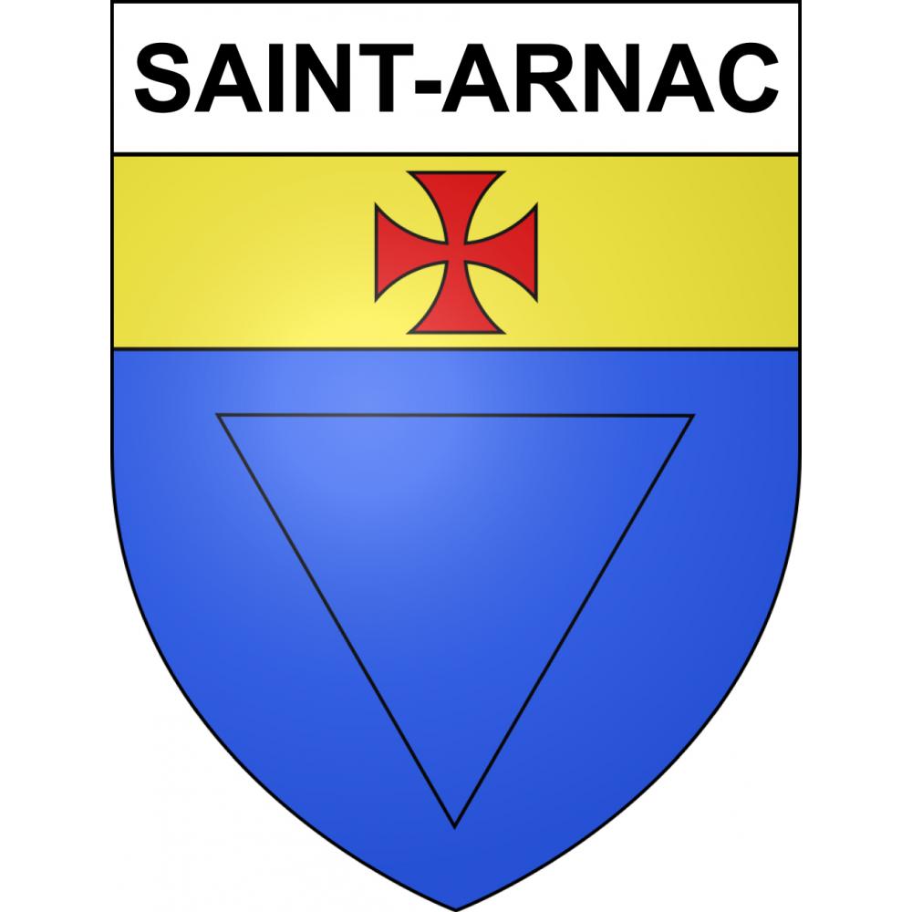 Pegatinas escudo de armas de Saint-Arnac adhesivo de la etiqueta engomada