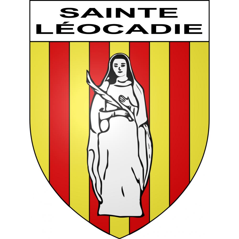 Sainte-Léocadie 66 ville sticker blason écusson autocollant adhésif