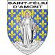 Pegatinas escudo de armas de Saint-Féliu-d'Amont adhesivo de la etiqueta engomada
