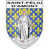 Saint-Féliu-d'Amont Sticker wappen, gelsenkirchen, augsburg, klebender aufkleber