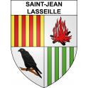 Saint-Jean-Lasseille 66 ville sticker blason écusson autocollant adhésif