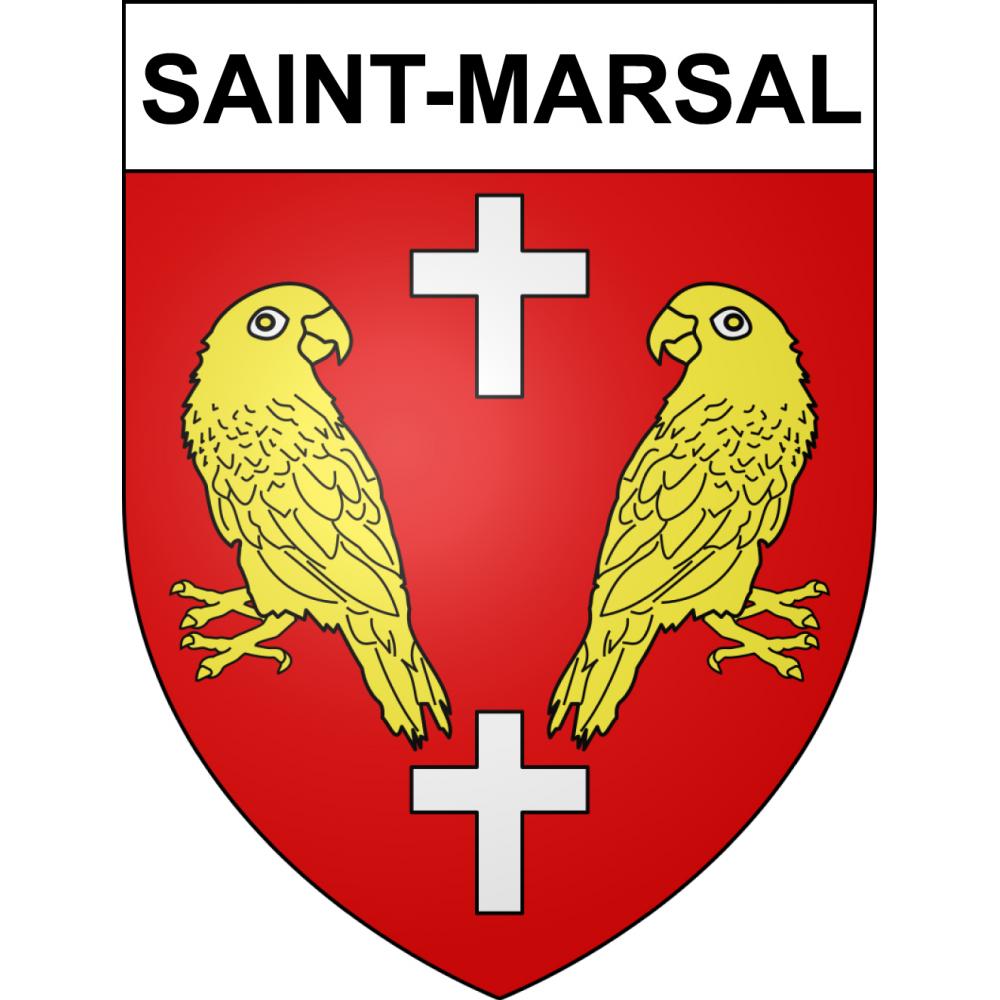 Saint-Marsal 66 ville sticker blason écusson autocollant adhésif