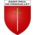 Stickers coat of arms Saint-Paul-de-Fenouillet adhesive sticker