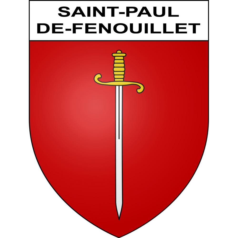 Saint-Paul-de-Fenouillet 66 ville sticker blason écusson autocollant adhésif