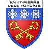 Saint-Pierre-dels-Forcats 66 ville sticker blason écusson autocollant adhésif