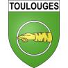 Pegatinas escudo de armas de Toulouges adhesivo de la etiqueta engomada