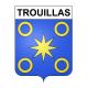 Trouillas 66 ville sticker blason écusson autocollant adhésif