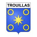 Trouillas 66 ville sticker blason écusson autocollant adhésif