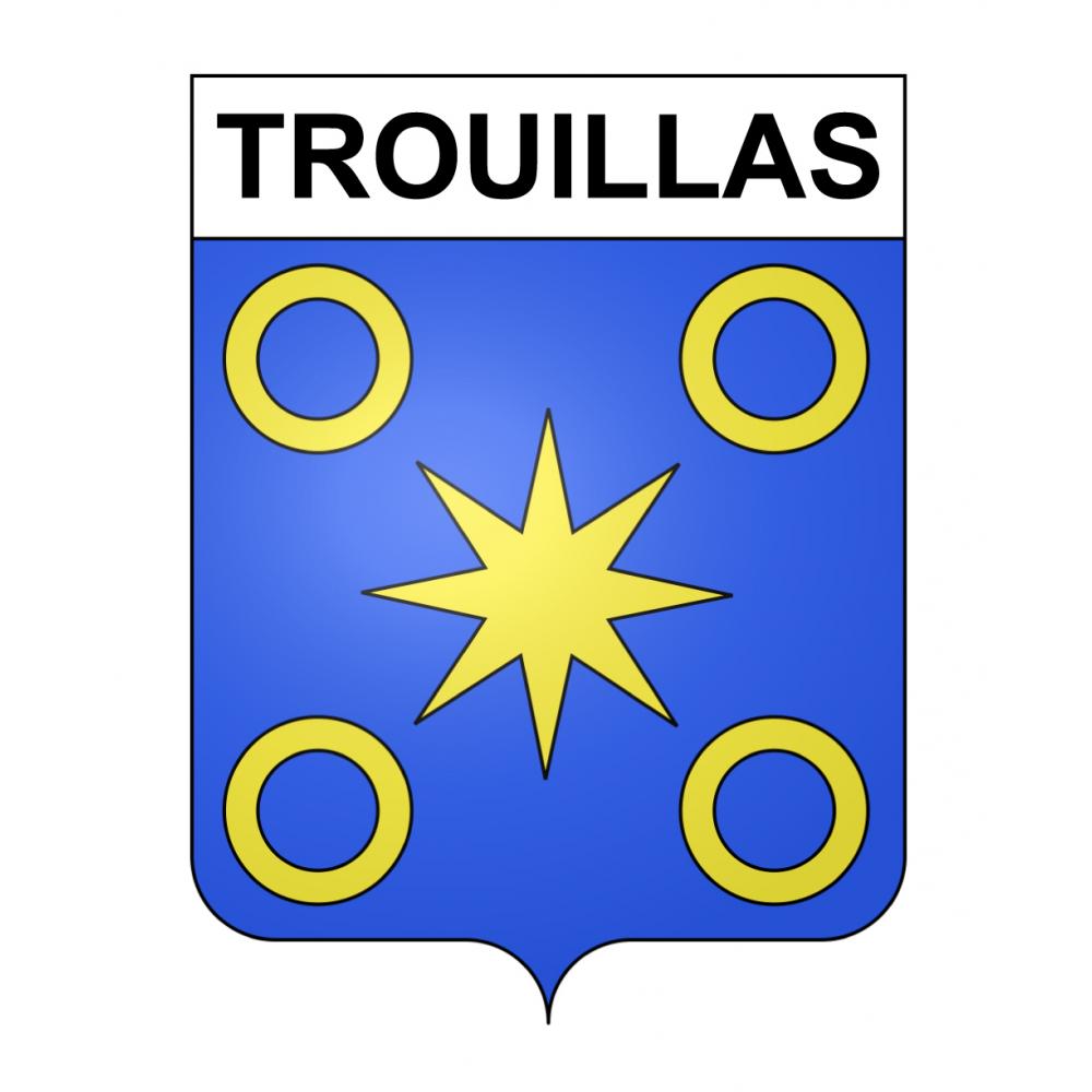 Trouillas 66 ville sticker blason écusson autocollant adhésif