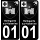01 Bellegarde-sur-Valserine autocollant sticker plaque immatriculation auto ville