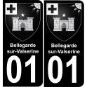 01 Bellegarde-sur-Valserine placa etiqueta de registro de la ciudad