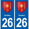 26 Donzère stemma adesivo piastra adesivi città
