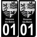 01 Divonne-les-Bains sticker plate registration city