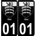 01 Gex sticker plate registration city