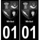 01 Miribel-aufkleber plakette ez stadt