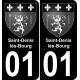 01 Saint-Denis-lès-Bourg autocollant sticker plaque immatriculation auto ville