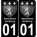 01 Saint-Denis-lès-Bourg sticker plate registration city