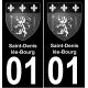 01 Saint-Denis-lès-Bourg-aufkleber plakette ez stadt