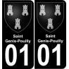 01 Saint-Genis-Pouilly adesivo piastra di registrazione city