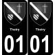 01 Thoiry sticker plate registration city