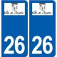 26 Donzère logo autocollant plaque stickers ville