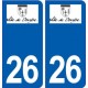 26 Donzère logo autocollant plaque stickers ville
