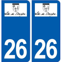 26 Donzère logo autocollant plaque stickers ville