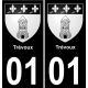 01 Trévoux adesivo piastra di registrazione city