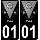 01 Viriat-aufkleber plakette ez stadt