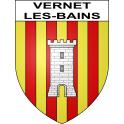Vernet-les-Bains 66 ville sticker blason écusson autocollant adhésif