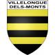 Villelongue-dels-Monts 66 ville sticker blason écusson autocollant adhésif
