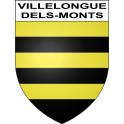 Pegatinas escudo de armas de Villelongue-dels-Monts adhesivo de la etiqueta engomada
