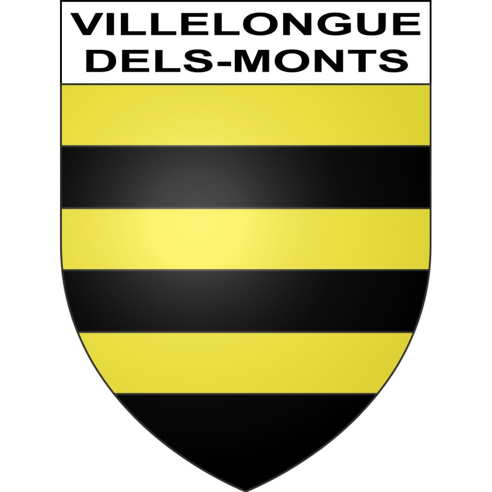 Villelongue-dels-Monts 66 ville sticker blason écusson autocollant adhésif