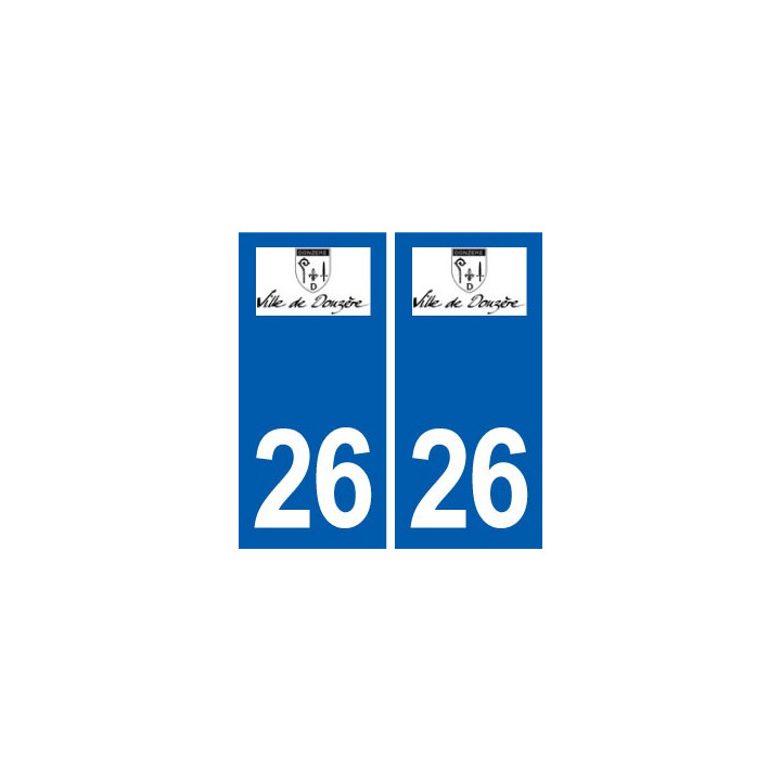 26 Donzère logo autocollant plaque stickers ville