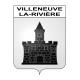 Stickers coat of arms Villeneuve-la-Rivière adhesive sticker