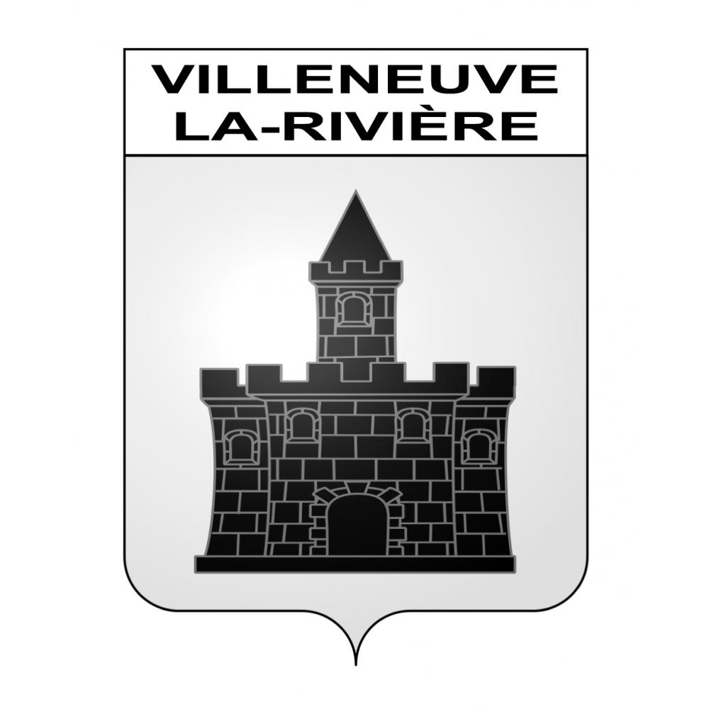 Villeneuve-la-Rivière Sticker wappen, gelsenkirchen, augsburg, klebender aufkleber