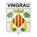Stickers coat of arms Vingrau adhesive sticker