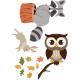 Sticker mural animaux forêt arbre autocollant décoration murale chambre sticker logo95