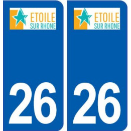 26 étoile-sur-Rhône logo autocollant plaque stickers ville