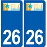 26 étoile-sur-Rhône logo autocollant plaque stickers ville